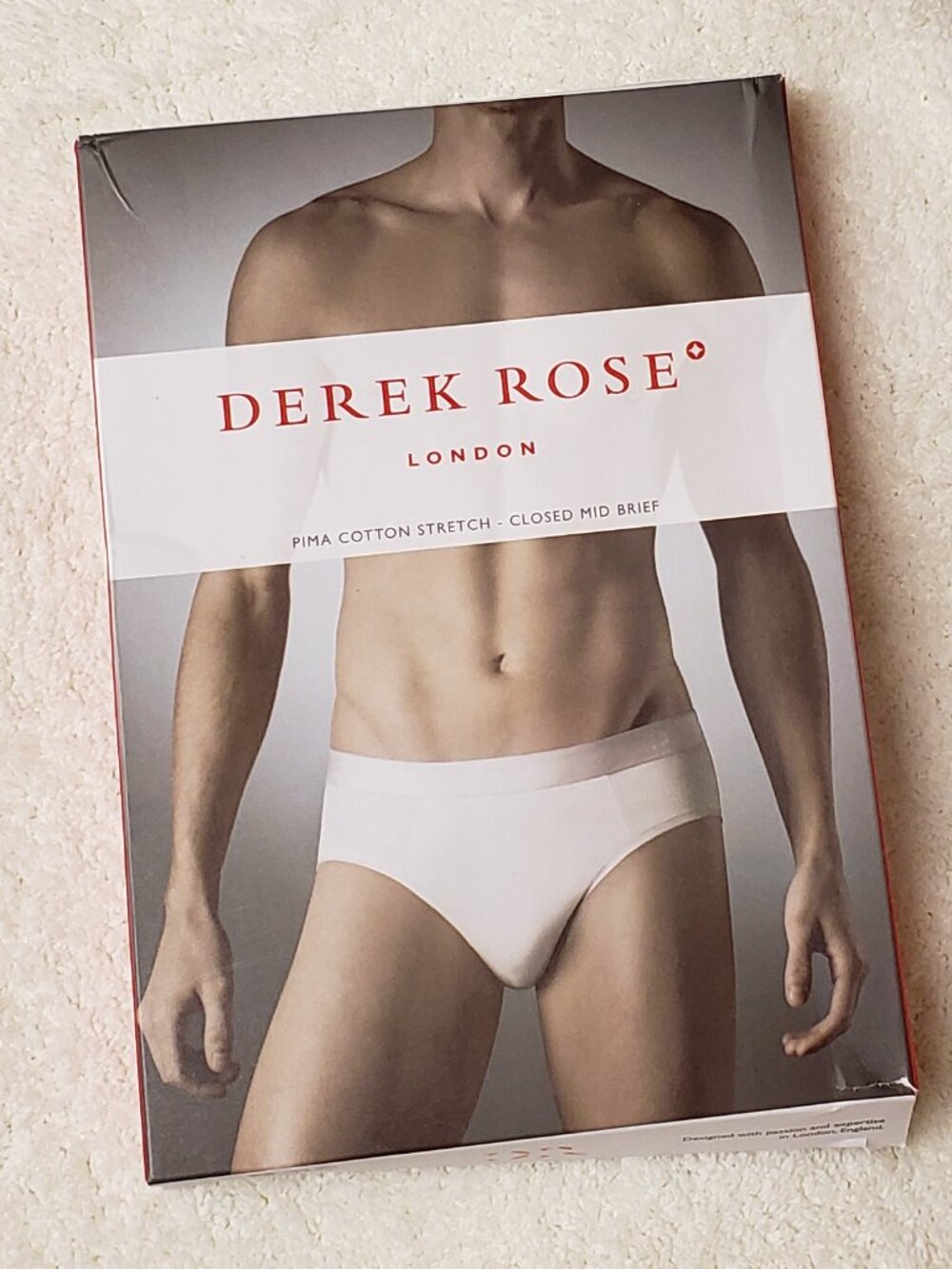 Derek Rose Black Mid Brief Underwear